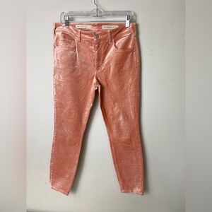 Anthro Women's Pink Velvety Jeans size 30